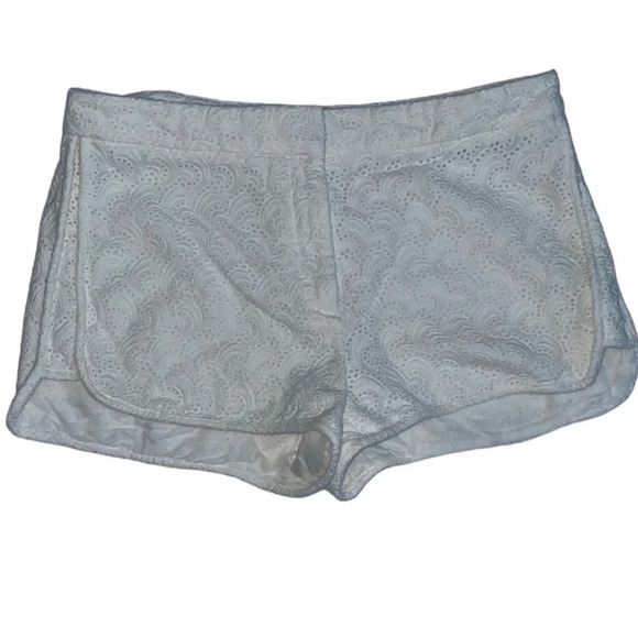 Theory White Cotton Embroidery Shorts Size 6 - Picture 6 of 6